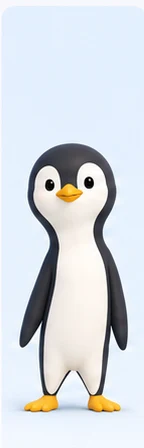 かなりやせ型のペンギン