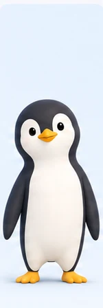 やややせ型のペンギン