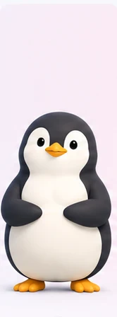 やや肥満のペンギン