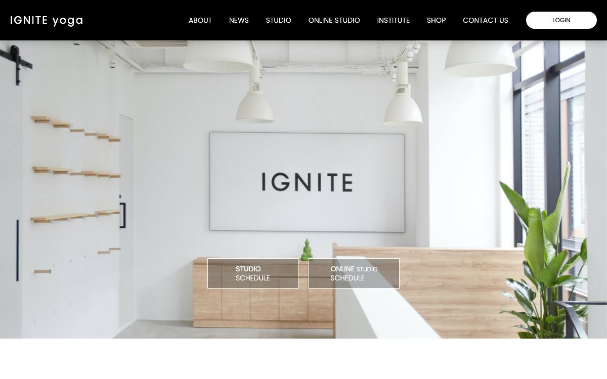 IGNITE YOGA studio h（原宿スタジオ）の公式サイト