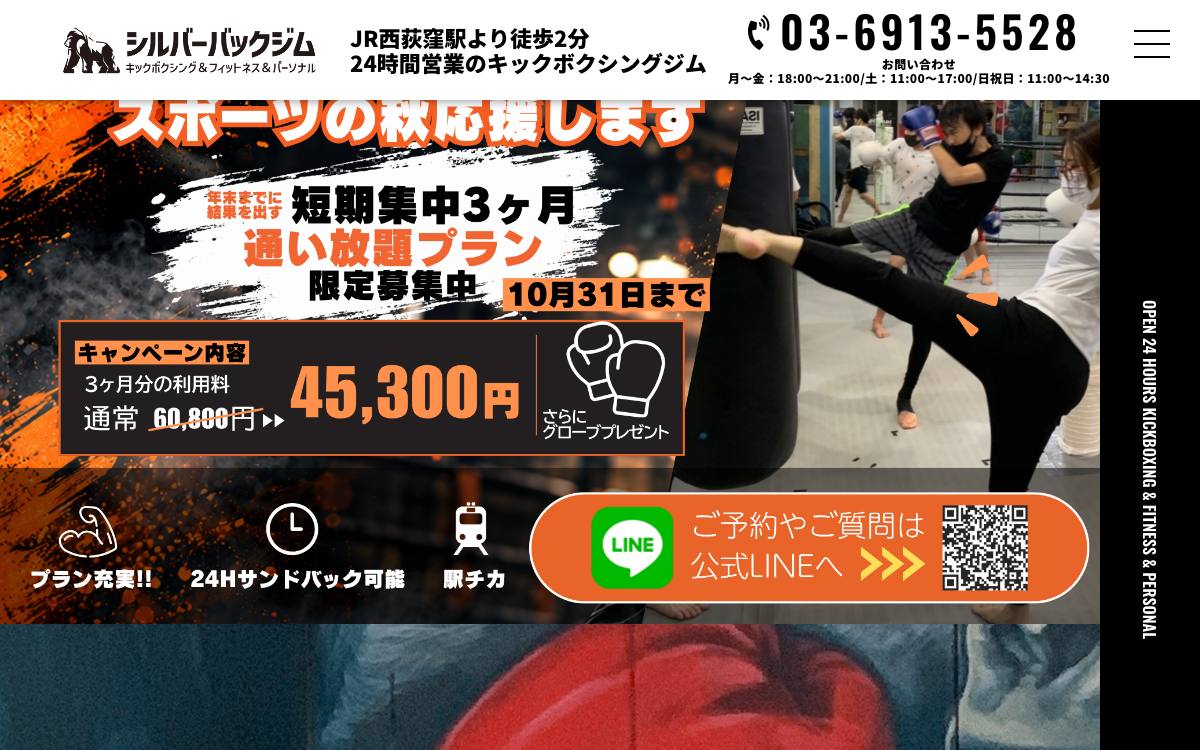 シルバーバックジムの公式サイト